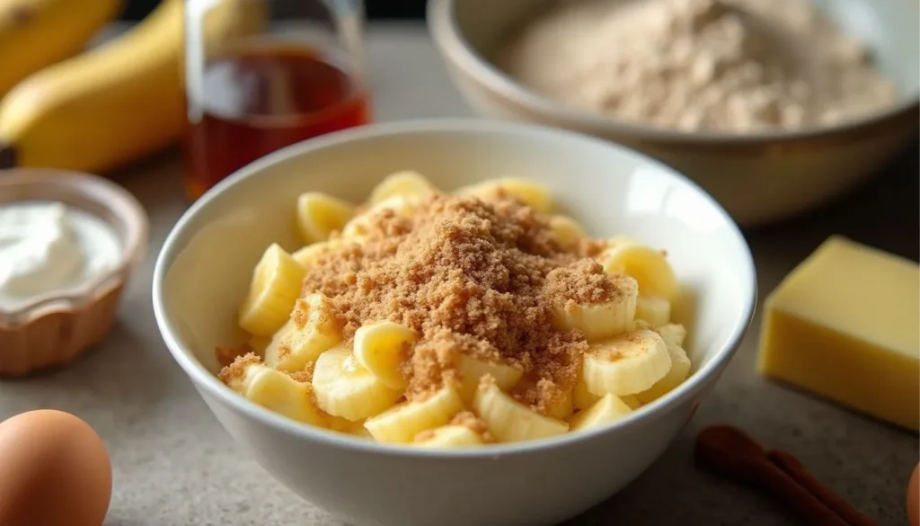 Banana Coffee Cake Preparation Steps Banana Coffee Cake Preparation Steps