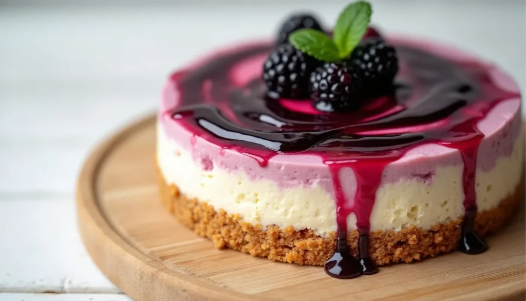 Blackberry Cheesecake Slice Blackberry Cheesecake Slice