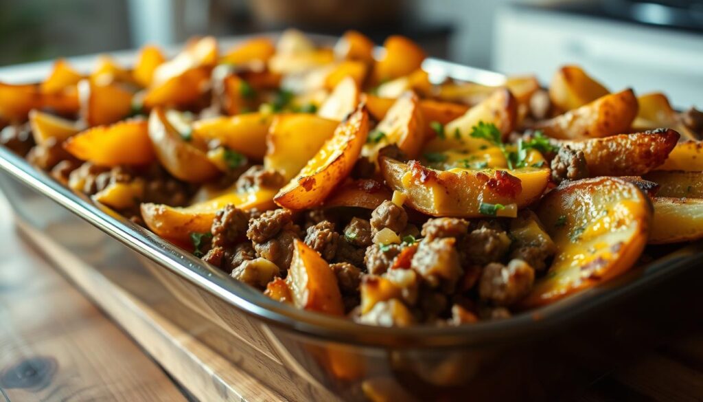 Hamburger Potato Bake Comfort Meal