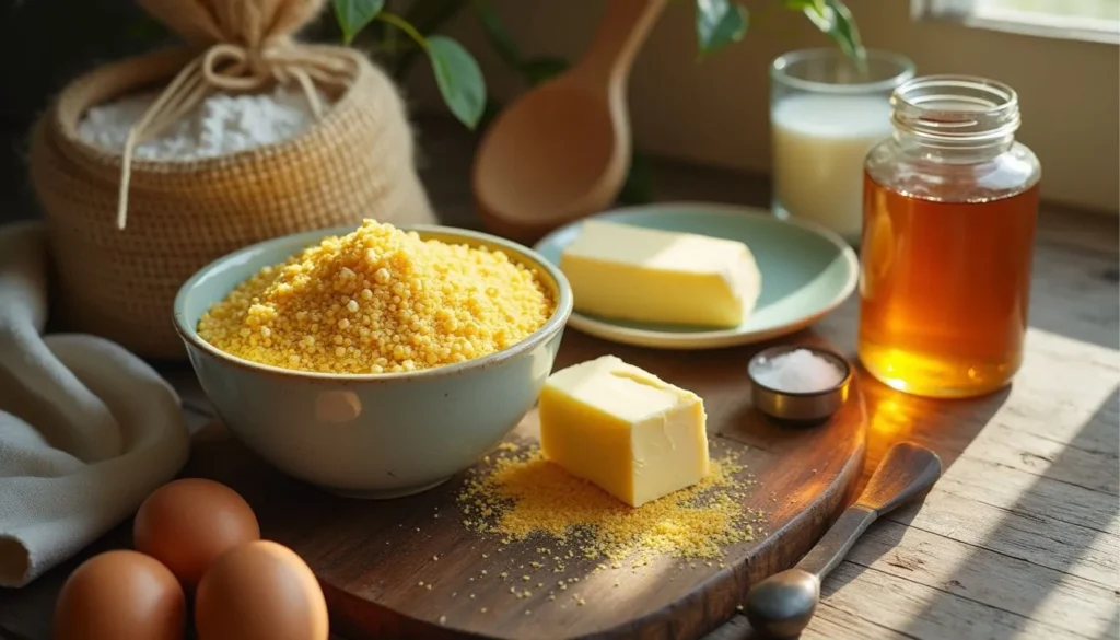 Honey Cornbread Ingredients