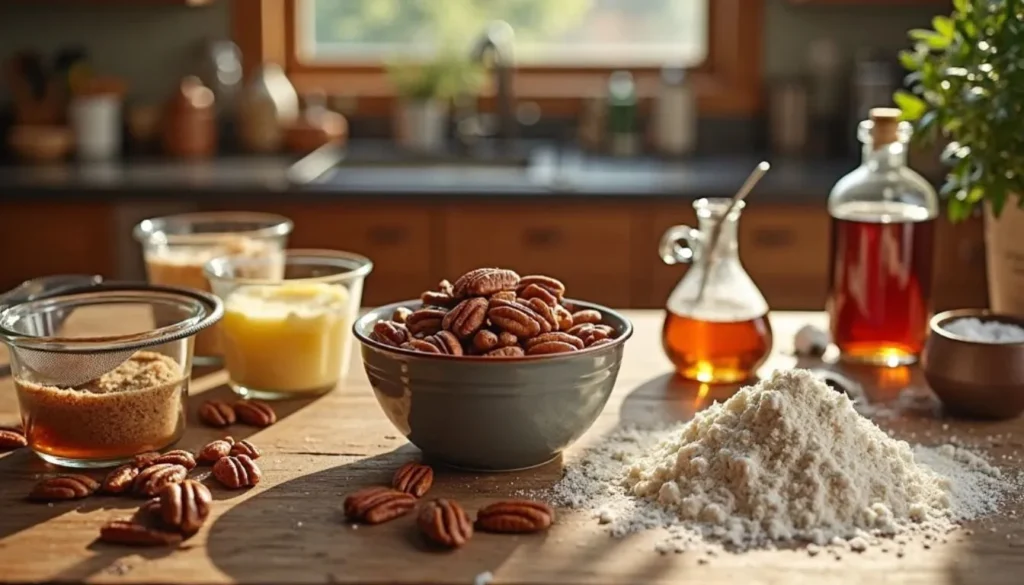 Ingredients for Maple Pecan Bars