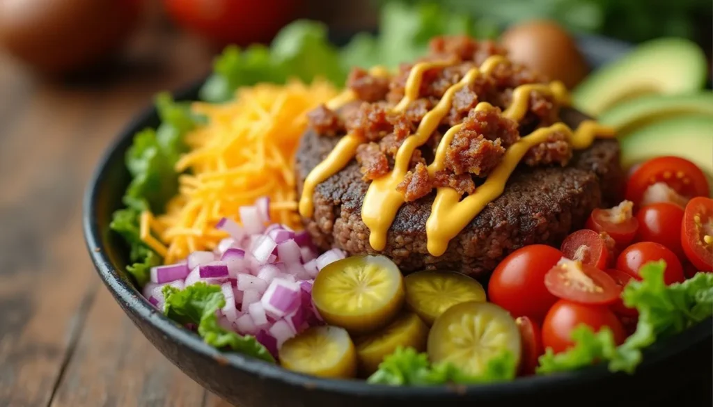Low-Carb Burger Bowl Nutrition Low-Carb Burger Bowl Nutrition