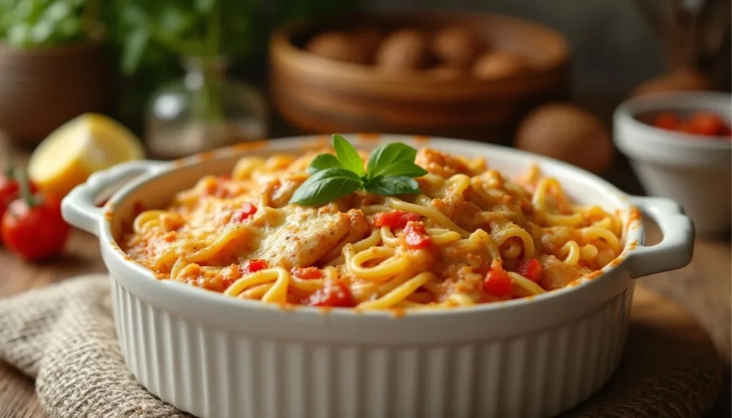Rotel Chicken Pasta Bake Casserole