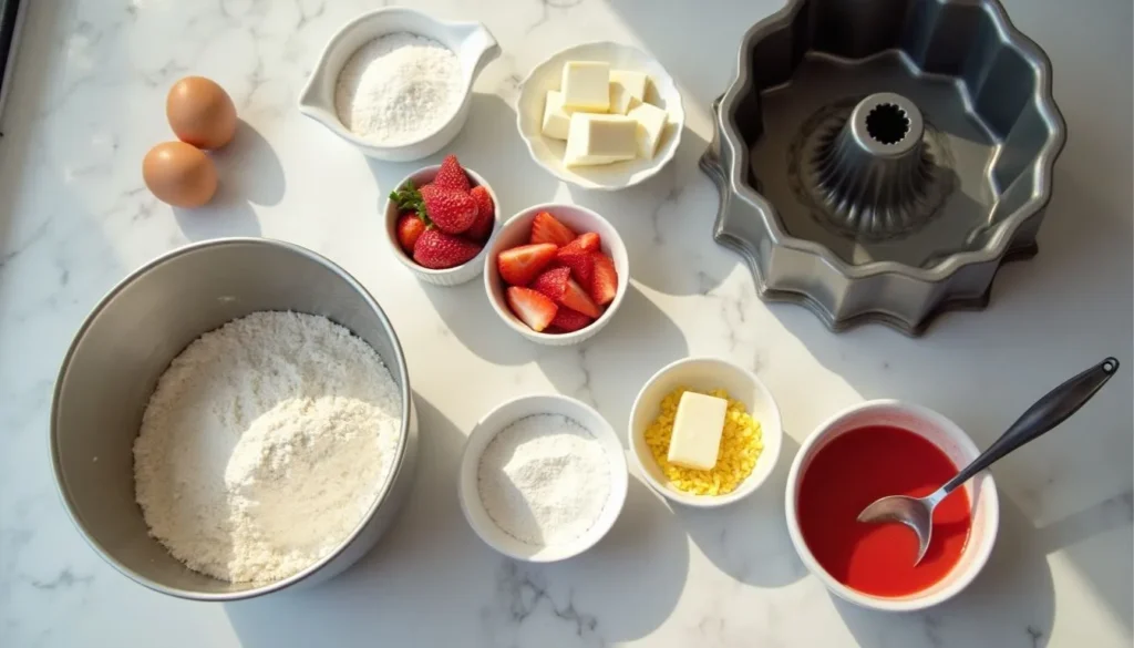 Strawberry Bundt Cake Ingredients Strawberry Bundt Cake Ingredients