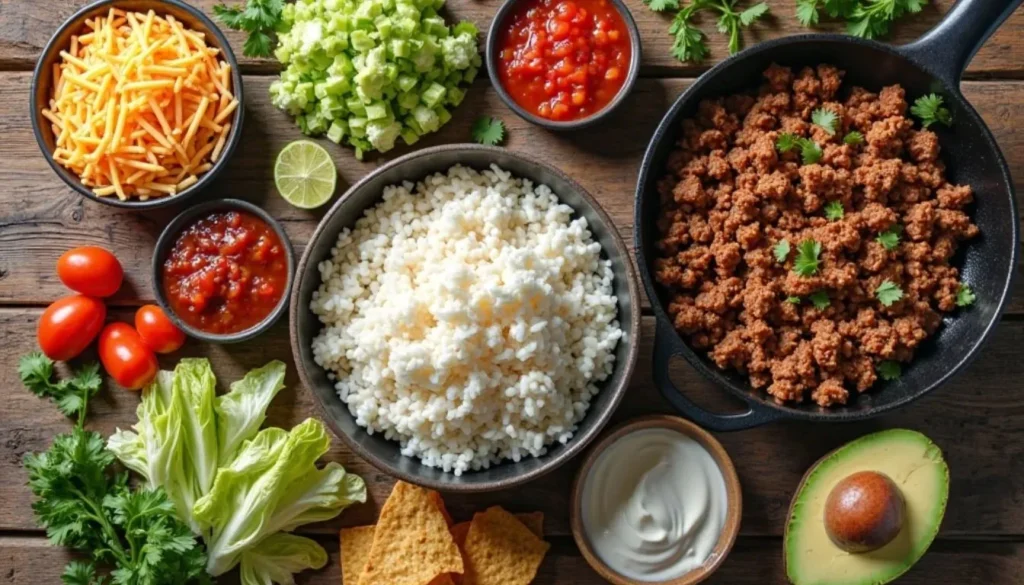 Taco Rice Ingredients