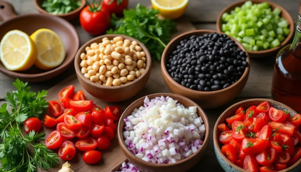 Vegetarian Bean Salad Ingredients Vegetarian Bean Salad Ingredients