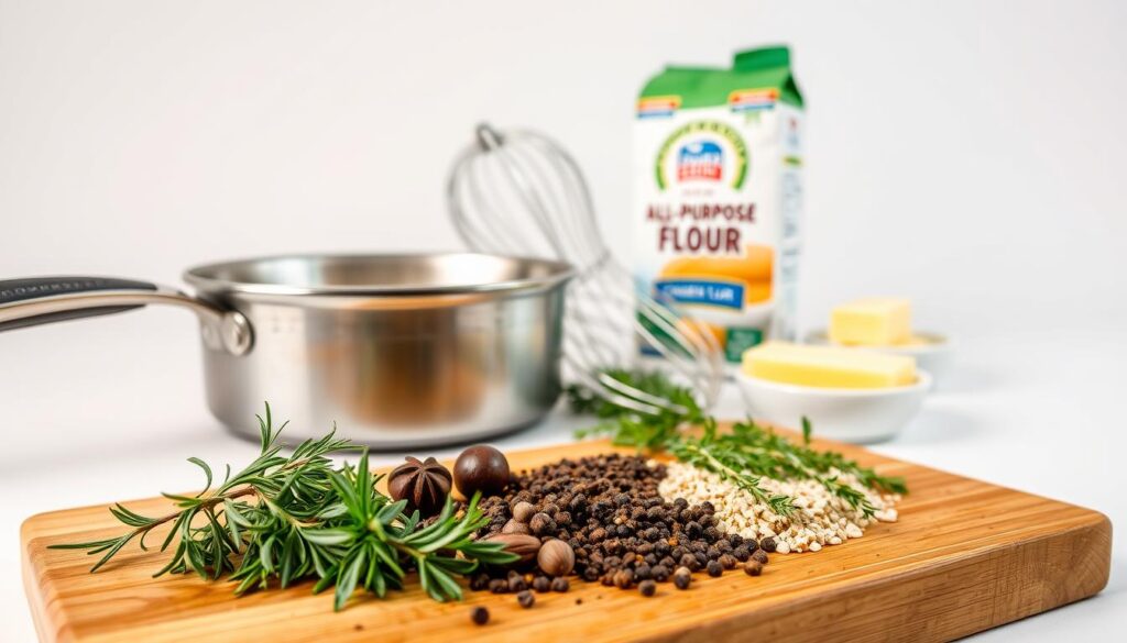 Chicken Gravy Ingredients and Tools Chicken Gravy Ingredients and Tools