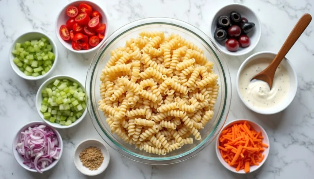 Pasta Salad Ingredients Creamy Pasta Salad Ingredients