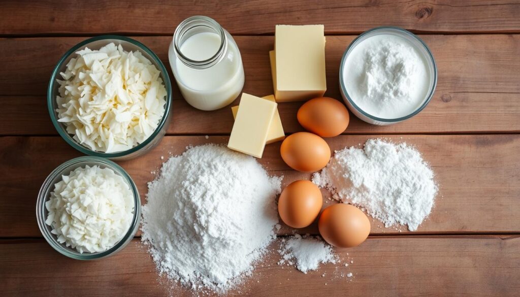 Ingredients for Moist Coconut Cake Ingredients for Moist Coconut Cake