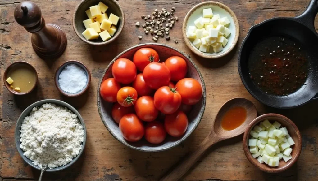 Homemade Tomato Gravy Ingredients Tomato Gravy ingredients