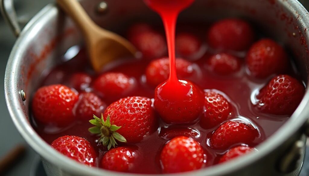 Homemade Strawberry Sauce Preparation Homemade Strawberry Sauce Preparation