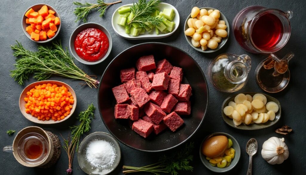 Traditional Beef Stew Ingredients