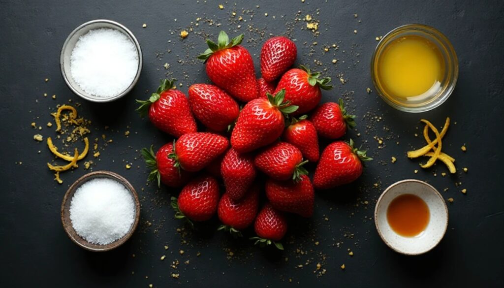 Fresh strawberries for strawberry sauce strawberry sauce ingredients